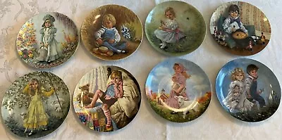 Vintage Mother Goose Nursery Rhymes Collector Plates In Boxes With COA Set Of 8 • $32