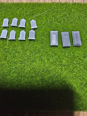 Mixed Gravestones  OO - 00 GAUGE Model Railway Scenery CHURCH LIGHT GREY • £3.49