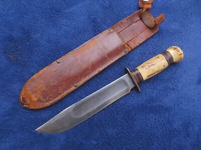 Very Nice Antique Original Us Marble`s 7  Blade Ideal Knife And Original Sheath • $749