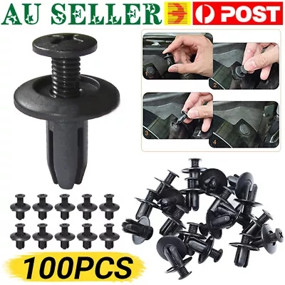 100pcs 8mm Plastic Car Screw Scrivet Clips Interior Trim Panel Clips For HOLDEN • $11.81