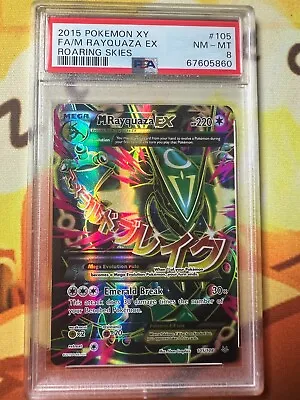 Pokemon TCG Roaring Skies 2015 M Rayquaza Ex Full Art	#105	PSA	8 • $128.19