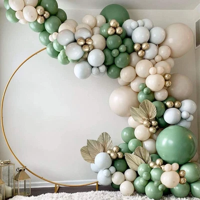 Sage Green Balloon Garland Arch Kit - 154Pcs Avocado Green Balloon With Blush Ba • $32.35