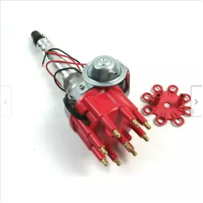 Chevy SBC  BBC Small Hei Distributor W/Vacuum Red Ready To Run  Electronic 323R • $74.95