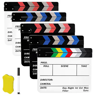 Selens 12x10  Acrylic Film Movie Video Slate Color Directors Magnetic Clapboard  • $18.99