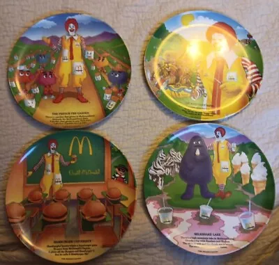 1989 McDonald's 9  Plates Set Of 4 Ronald Grimace French Fry Garden Nugget Band • $24.99