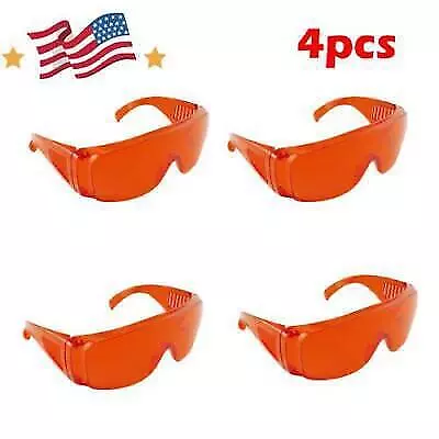 Dental Lab Safety Glasses Clear Eye Protection 4 Pack FDA Approved • $21.04