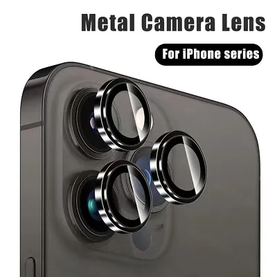 For IPhone 12 13 14 15Pro Max Camera Lens Metal Screen Protector Full Lens Cover • £3.99