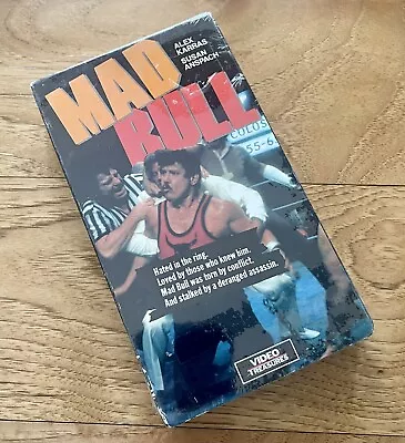 Mad Bull (VHS 1989 Video Treasures) Rare 1977 Alex Karras Wrestling TV Movie! • $19.95