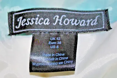 £15 • Buy Ladies Jessica Howard UK Size 12 Green & White Cocktail Dress