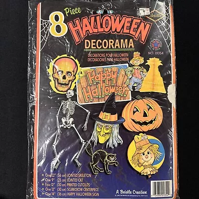 Vtg 1992 Sealed Beistle 8 Piece Set Halloween Decorama Diecut Rare • $24.99