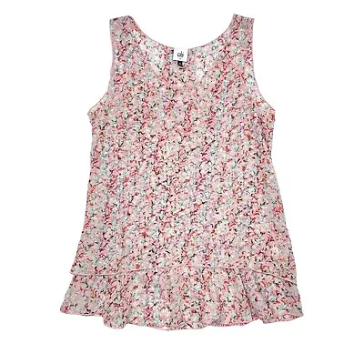 Cabi Bella Floral Tiered Sleeveless Blouse Womens Size Small • $15.99