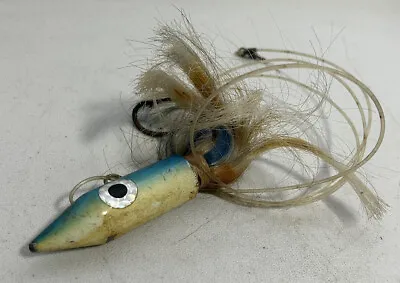 Vintage 1lb Deep Sea Weighted Fishing Lure Blue Hair • $39.99