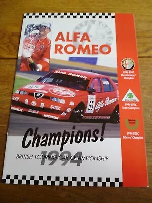  Alfa Romeo 1994 British Touring Car Championship Winners Brochure • £9.99