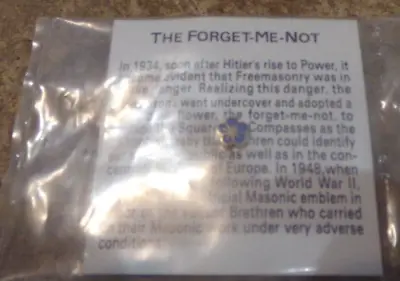 1999 1/4  Dia. Forget Me Not Masonic Lapel Pin In The Package New • $9.99