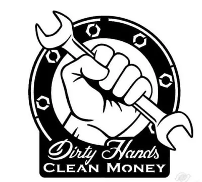 Make Your Own T-shirts!  Iron On Vinyl Decal.  Dirty Hands Clean Money • $6.99