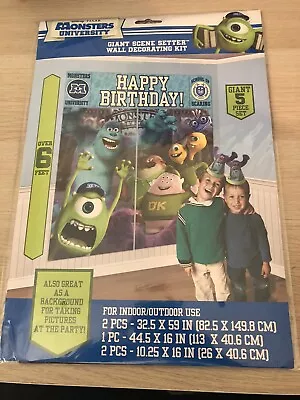 Monsters University Inc 5 Giant Scene Setter Birthday Decorating Kit Disney • $19.97