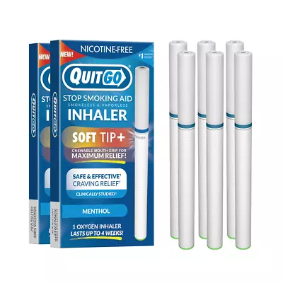 QuitGo Quit Smoking Inhaler Soft-Tip Smokeless Vapor-Less Nicotine-Free Menthol • $79.99