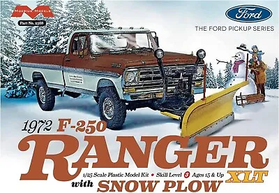 Moebius 2568 1972 Ford F-250 Ranger XLT W/ Snowplow Pickup Truck Model Kit 1/25 • $28.75