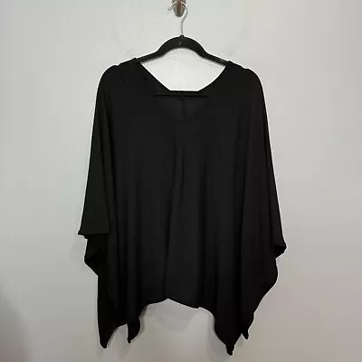 NALLY & MILLY Black Sweater Poncho One Size OS Womens Pullover Knit • $25