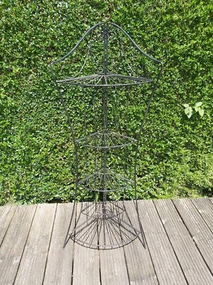 £19.50 • Buy Vintage Folding Metal Corner Unit Plant Stand Rack 4 Tier Shelves