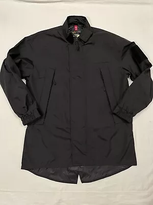 Alpha Industries Sample Military Field Trench Rain Jacket Black Mens Size Medium • $49.99