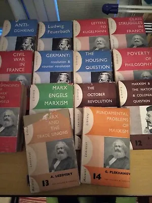 MARXIST-LENINIST LIBRARY 14 Book Set Hardback 1930s Lawrence Wishart Marx Engels • £50