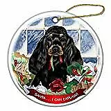 Cocker Spaniel Black/Tan Porcelain Ornament Pet Gift 'Santa I Can Explain!' • £15.15