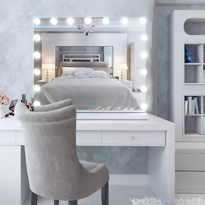 Hollywood Mirror Vanity Make Up Mirror With 17 Lights LED Dressing Table Desk • £74.79