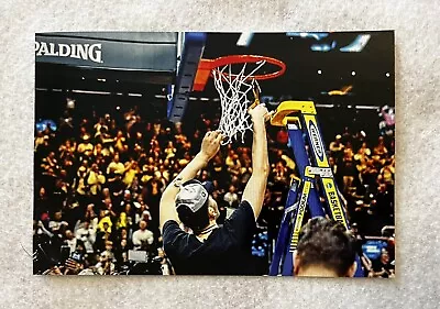 Purdue Basketball Heads To Final 4: Zach Edey Cuts Net Standing Up 4x6 Photo • $1