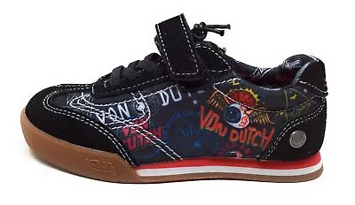 Von Dutch Unisex Toddler Jax Hook Strap Sneakers Psycho Black Size 9T • $30