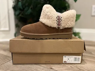 Size 6 - UGG Women’s Ultra Mini Braid Boot Authentic With Original Box 1151750 • $99.99