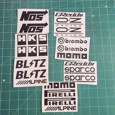 X20 Racing Sponsors Decals Stickers Pack 10  Each Sparco Momo Nos Hks Racing R • $21.99