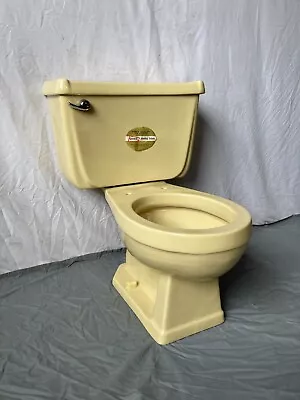 Vintage Mustard Gold Yellow Porcelain Toilet Old Gerber Bath We Ship 457-23E • $695