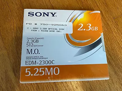 Sony EDM-2300C 2.3GB 512 B/S Magneto Optical Disk New Sealed • $49