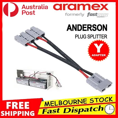 $11.95 • Buy 50 Amp Genuine Anderson Plug Connector Double Y Adaptor 6mm Automotive Cable
