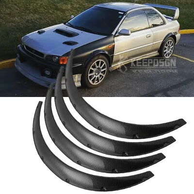 For Subaru Impreza Fender Flares Carbon Fiber Extra Wide Body Kit Wheel Arches • $99.52