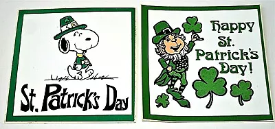 Snoopy & Leprechaun St. Patrick's Day Peanuts Sticker Set Of 2 NOS New 1970s • $14.99