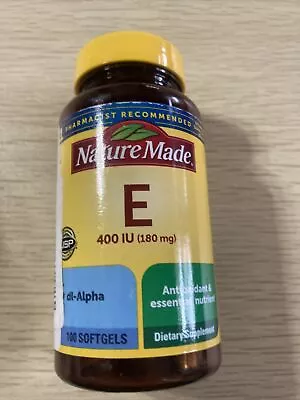 Nature Made Vitamin E 400 Iu (180 Mg) 100 Sgels Exp 10/26 • $13.99