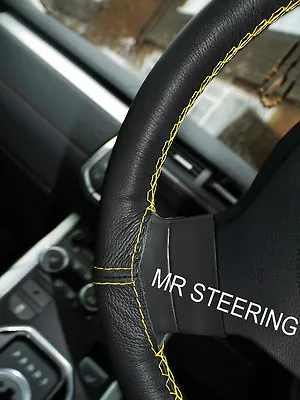 For Chevrolet Corvette C3 True Leather Steering Wheel Cover Yellow Double Stitch • $66.40