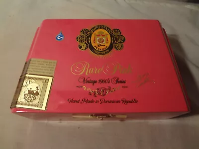 ARTURO FUENTE RARE PINK VINTAGE 1960’s SERIES SHORT STORY WOOD CIGAR BOX • $19.99