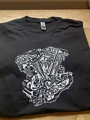 Harley Davidson Panhead El Fl Vintage Motorcycle Engine Cutaway T Shirt • $20