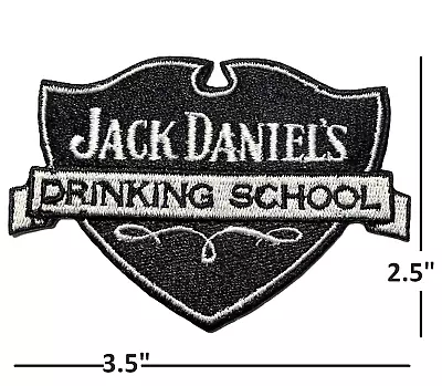 Jack Daniels Old No.7 Drinking School 100% Embroidered JD Logo Iron On Patch • $2.99