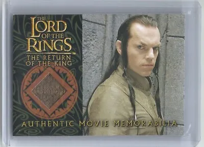LOTR Lord Of The Rings Return Of The King Elrond's Bronze Silk Robe Costume Card • $49.99