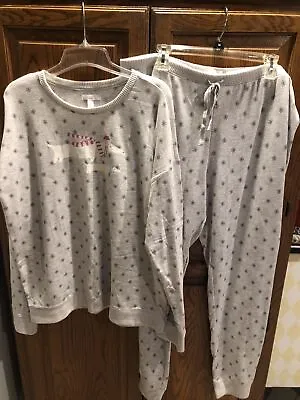 NEW W/ Tags Lauren Conrad 2-Pc Fleece Pajama Set Dachshund Design Sz XL Long • $24.50