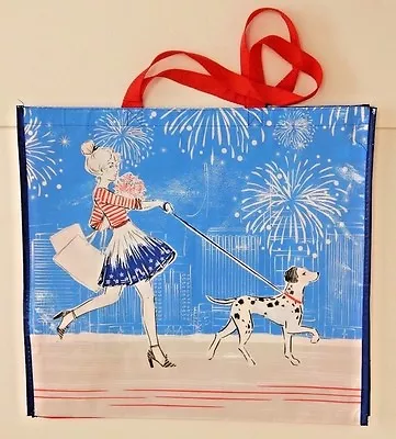 Reusable Shopping Travel Tote Bag Girl & Dalmatian Dog Eco Friendly Tjmaxx New • $4.99