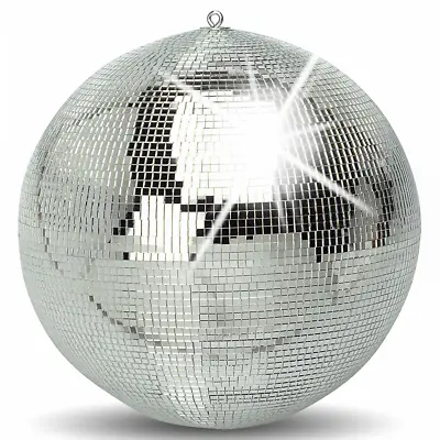 Large Lightweight Silver Mirror Dance Disco Party DJ Ball 400mm 16  Mirrorball • £79.99