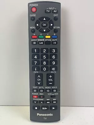 Panasonic Tv Remote Control- Model: Eur7651150 - Black - Used - Tested Working • $15