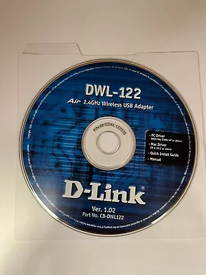 D-Link DWL-122 Air 2.4GHz Wireless USB Adapter CD-ROM • $12.90