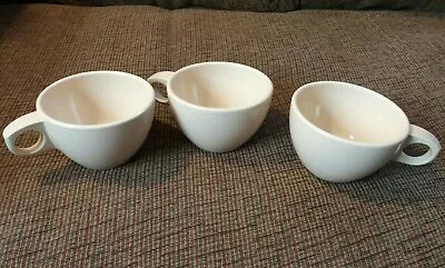 Vtg Arrowhead Melmac Beige Coffee Cups/ Set Of 3 • $10.29