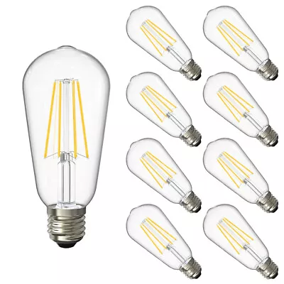 8 Pack Edison Light Bulbs E26 60 Watt Equivalent Non-Dimmable 2700K • $27.10